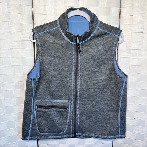 Woolrich Trailhead Fleece Reversible Vest Women’s Size Large In Glacier - Picture 1 of 8